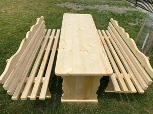 Masă cu bănci pentru terasă