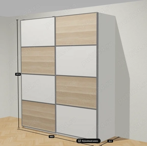 Dulap PAX Ikea cu usi glisante - 200x236x58 cm - imagine 2