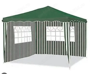 Vand paviion gardina 3mx3mx2,6m alb cu verde