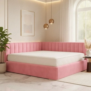 Pat Tapitat De Colt Daria Roz Catifea Premium Stoc limitat