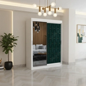 Dressing Tapitat Iris Verde Cu Oglinda Ofertă limitată