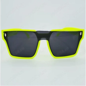 Ochelari de Soare Oversized - Galben Neon   Verde Fluorescent - Stil Futurist