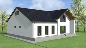 Casa moderna cu asfalt si toate utilitatile