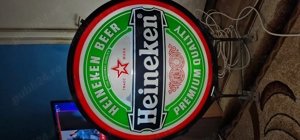 Reclamă vintage originală Heineken (1950 1980)față-verso perete tavan