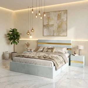 Pat Tapitat Adria Lemon Cu Noptiere Tapitate Scrie-ne pentru detalii Oferte speciale mobilier dormit