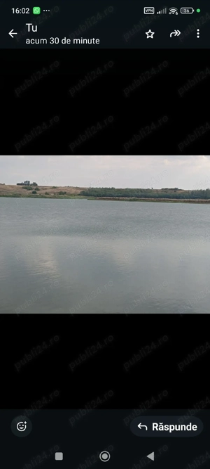 Luciu de apă 10 hectare   județul Călărași   la 1 oră de București