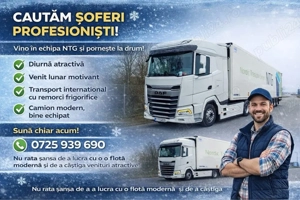 Angajăm șofer profesionist C+E- Transport comunitate