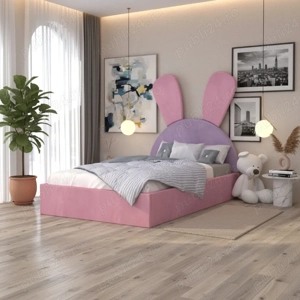 Pat Tapitat Naya Roz cu Mov Catifea Premium În stoc Alege rapid dormitoare moderne