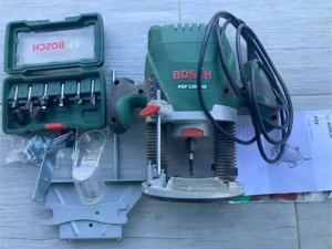 Masina de frezat lemn Bosch tip POF1200AE si trusa freze Bosch