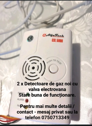 2 detectoare de gaz cu supapă solenoidă