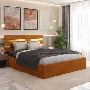 Pat Tapitat Adria Caramiziu Model popular Oferte speciale dormitoare