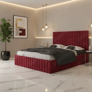 Pat Tapitat Adela Visiniu Catifea Premium Transport oriunde în România Dormitor modern la ofertă