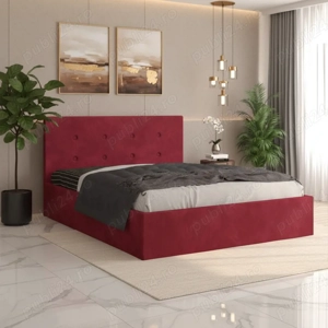 Pat Tapitat Elys Visiniu Catifea Premium Livrare în toată țara Vezi chiar azi dormitoare moderne