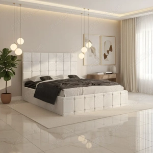 Pat Tapitat Titan Alb Catifea Premium Scrie-ne pentru detalii Model premium