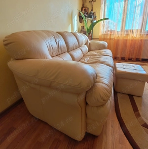 Set Living Canapea fixa , 2 Fotolii și Taburet - 690 Lei