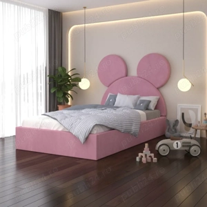 Pat Tapitat Serena cu Catifea Premium Roz Livrare rapidă Alege rapid dormitoare moderne