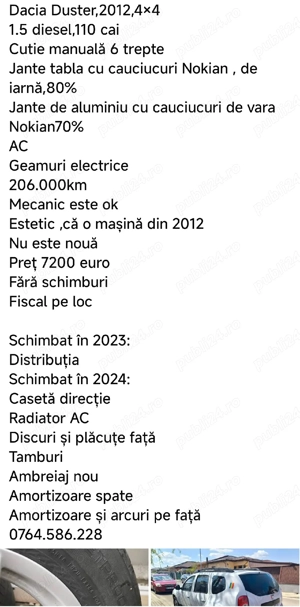 Dacia Duster 2012 ,4 4,1.5 diesel  - imagine 3