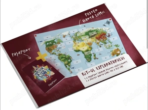 Album nou, (harta+pasaport) "Expeditie in jurul lumii 3-Mega Imagea