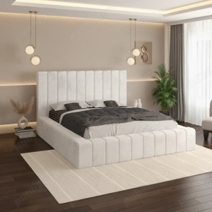 Pat Tapitat Rubin Alb Catifea Premium În stoc Dormitor nou promoție