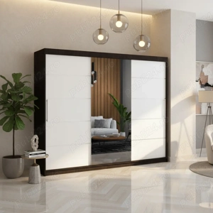 Dresing Delia 250 Wenge cu Oglinda si Usi Albe Disponibil acum Variantă premium