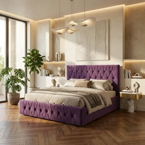 Pat Tapitat Iris Mov Catifea Premium Trimite mesaj Colecție deosebită