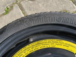 Vand sau schimb roata de rezerva slim ingusta originala vw noua nefolosita  4x100 105/70/R14 - imagine 2