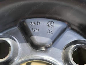 Vand sau schimb roata de rezerva slim ingusta originala vw noua nefolosita  4x100 105/70/R14 - imagine 5