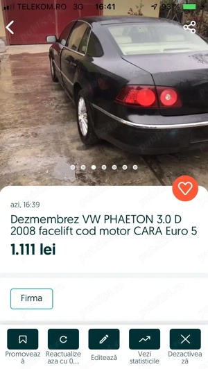 Dezmembrez vw Phaeton 3.0 Diesel fabricatie 2009 - imagine 4