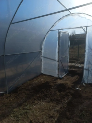 Oferim solarii gradina profesionale structura galvanizata folie UV 180 microni garantie 3 ani kit co