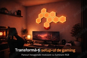 Panouri LED Hexagonale RGB Gaming