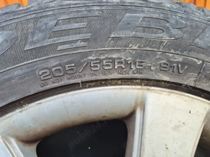 Roti complete aliaj cu anvelope 205 55 16 - 5X112 set complet  gama Volksvagen  - imagine 4