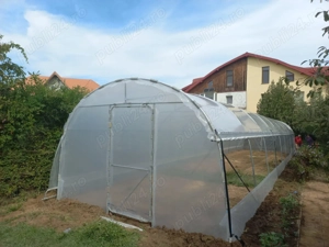 Distribuim solarii gradina rezistente teava galvanizata folie UV 180 microni 3 ani garantie laterale