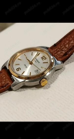 Ceas Tissot dama placat cu aur. Ceasul este perfect functional.  - imagine 3