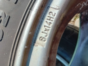 Vand set jante din aluminiu, de 14 inch, cu cauciucuri de vara - imagine 4