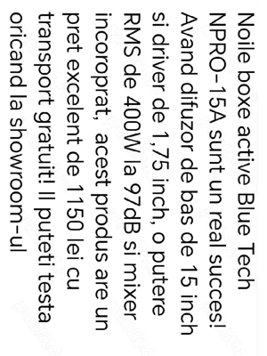 Boxe active Blue Tech Npro A15