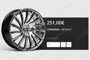 Jante aliaj 19  Tomason + anvelope + distanțiere   stare foarte bună