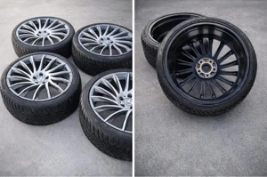 Jante aliaj 19  Tomason + anvelope + distanțiere   stare foarte bună - imagine 3