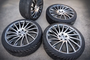 Jante aliaj 19  Tomason + anvelope + distanțiere   stare foarte bună