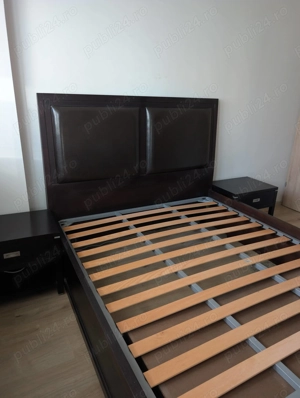 Set Mobila Dormitor Lemn Masiv   Pat Matrim + Comodă + 2 Noptiere