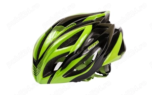 Cască ciclism Pegas Omu mtb cursiera șosea negru verde 21 orificii ventilație reglabilă mărimea M L