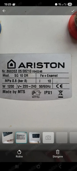 Boiler electric 10 Litri - imagine 3