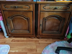 Vând pat 160*200, 2 noptiere, comoda