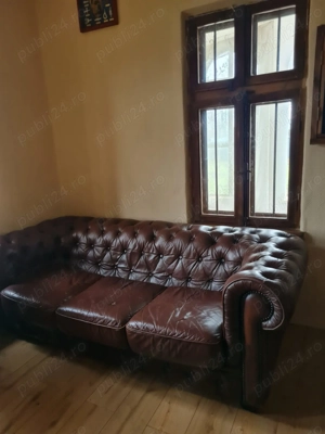 Canapea Chesterfield originala - 3 locuri -utilizata