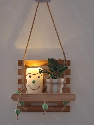 Decoratiuni Handmade Din Lemn-Iuta-Sticla Pentru Casa-Curte-Gradina Interior-Exterior