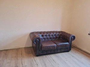 Canapea Chesterfield - Originala- din piele naturala - 2 locuri  - imagine 5
