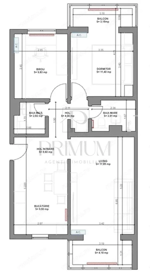 BUCOVINA - ETAJ 2 - 3 CAM - 2 BAI - DECOMANDAT - CENTRALA CLIMA - ZONA EXCELENTA - imagine 8