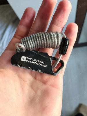 Incuietoare Antifurt Lightweight Cable Lock Mountain Warehouse