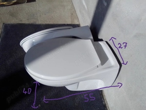 Vase WC -toaleta -suspendate-albe + capac -40 buc. 