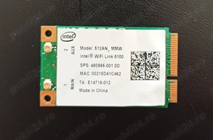 Wirelles card laptop Intel 512AN_MMW WiFi Link 5100 IEEE