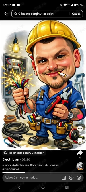 Ofer servicii electrician autorizat IIA, IIB ANRE in Reșița